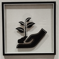 Growth & Care Floating Wall Art – 12" MDF Frame Symbol of Nurture & Sustainability