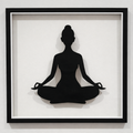 Yoga Silhouette Floating Art in 12" MDF Frame – Inner Peace Décor